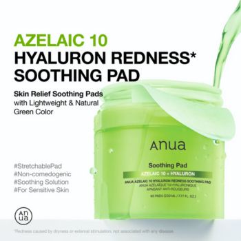 Anua Azelaic Acid 10 Hyaluron Redness Soothing Pad sukinnaturals sukinnaturals.com.au
